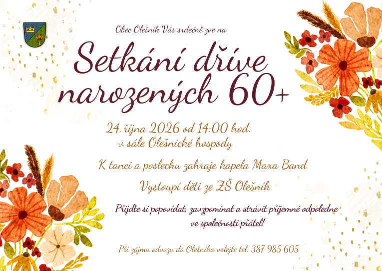 Setkání dříve narozených 60+